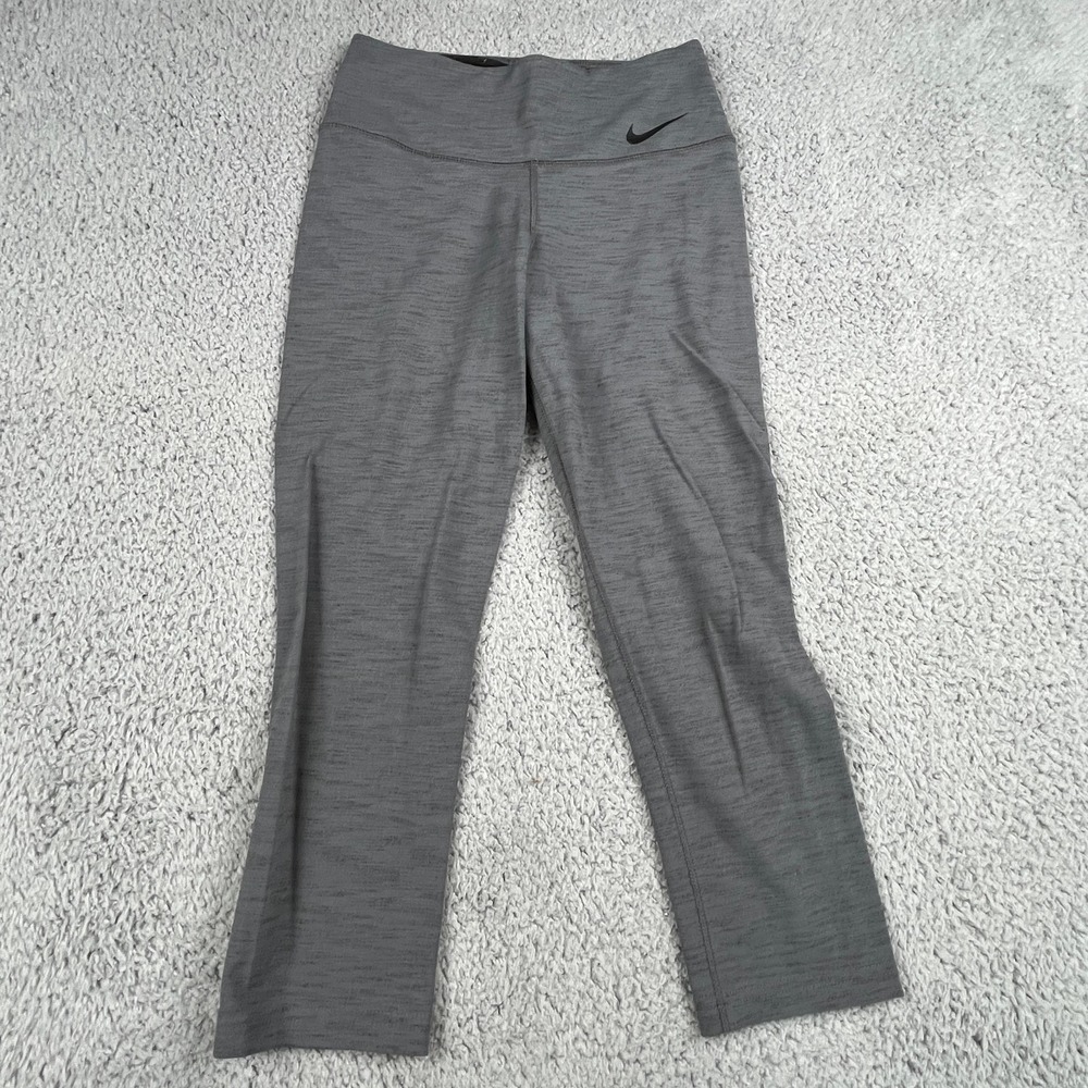 Nike Pants Womens XS Gray Dri-FIT Athletic Crop Yoga Leggings 582791-071 Spandex